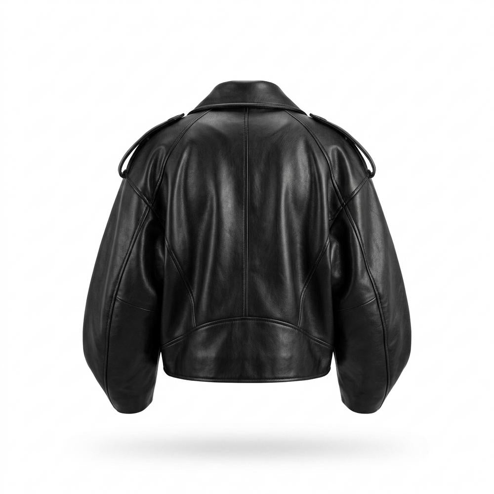 Mens Outlet House - Cokar | Oversized Faux-Leather Leather Jacket Women