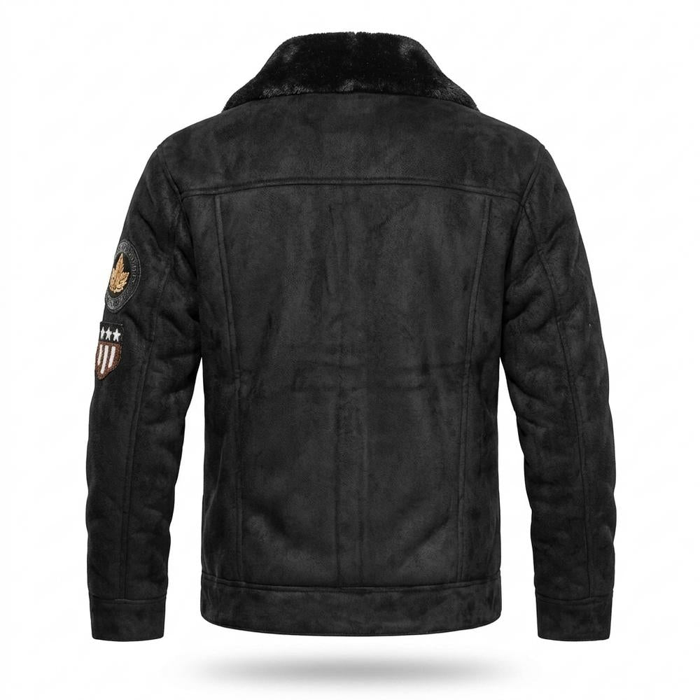 Mens Outlet House - Vesin | Fleece-Lined Suede-Effect Jacket Men