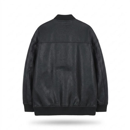 Mens Outlet House - Zesan | Snap-Front Faux-Leather Jacket Unisex