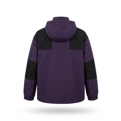 Mens Outlet House - Purple | Hooded Water-Repellent Jacket Unisex