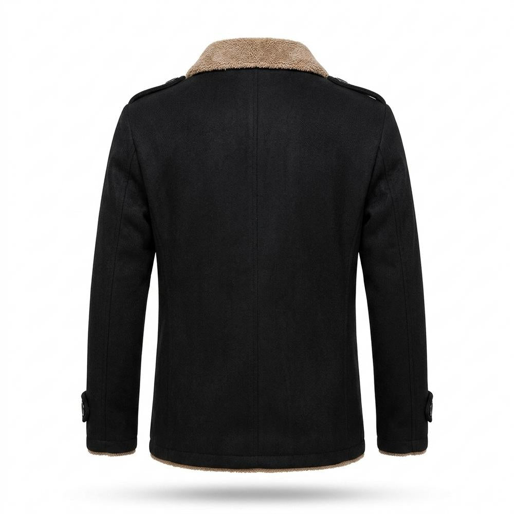 Mens Outlet House - Zasan | Sherpa-Lined Single-Breasted Coat Men