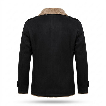 Mens Outlet House - Zasan | Sherpa-Lined Single-Breasted Coat Men