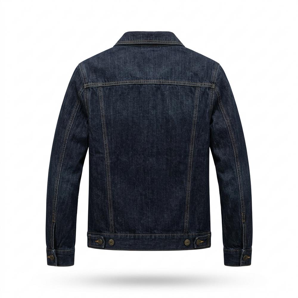 Mens Outlet House - Elnav | Button-Front Slim Fit Denim Jacket Unisex