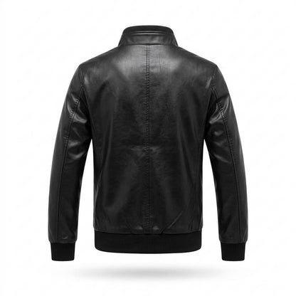 Mens Outlet House - Yorev | Lined Zip-Up Leather Jacket Men