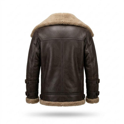 Mens Outlet House - Nodan | Shearling-Lined Wide-Collar Coat Men