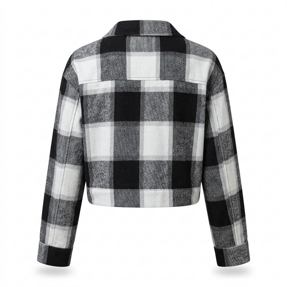 Mens Outlet House - Rosan | Plaid Cropped Jacket Women