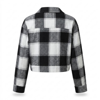 Mens Outlet House - Rosan | Plaid Cropped Jacket Women
