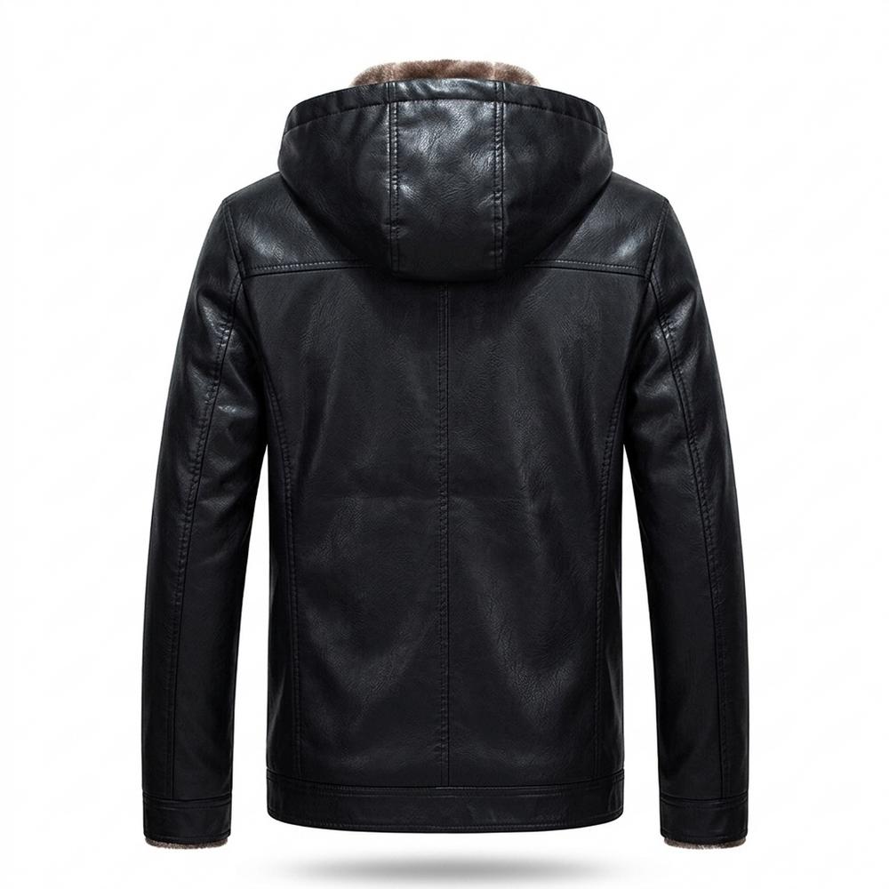 Mens Outlet House - Nomor | Hooded Sherpa-Lined Leather Jacket Men