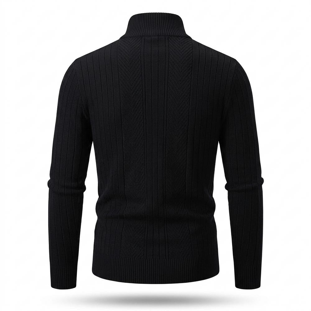 Mens Outlet House - Cobam | Zip-Up Rib-Knit Knit Cardigan Men