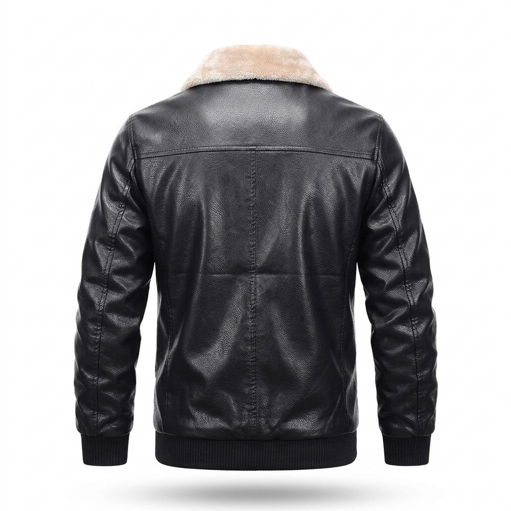 Mens Outlet House - Arser | Sherpa-Lined Faux-Leather Leather Jacket Men