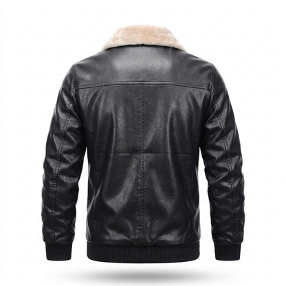 Mens Outlet House - Arser | Sherpa-Lined Faux-Leather Leather Jacket Men