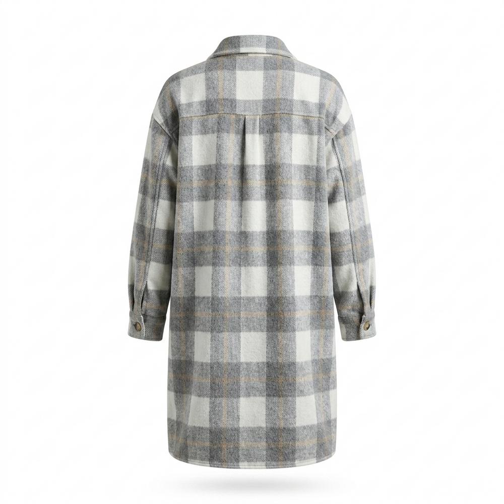 Mens Outlet House - Tahal | Plaid Longline Coat Women