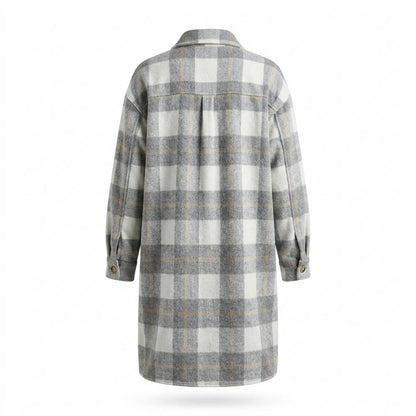 Mens Outlet House - Tahal | Plaid Longline Coat Women