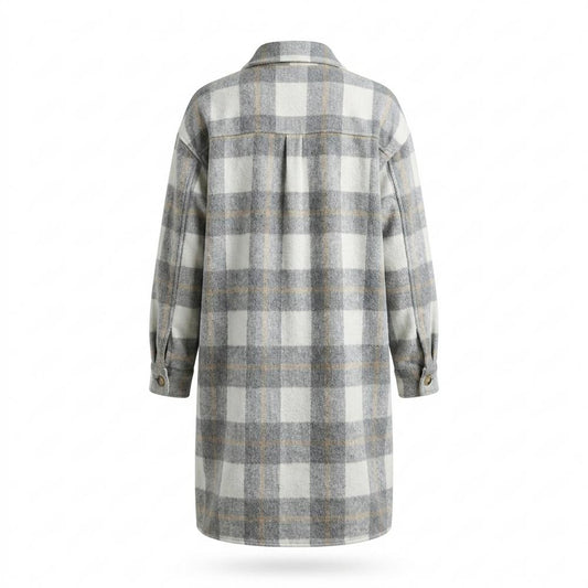 Mens Outlet House - Tahal | Plaid Longline Coat Women