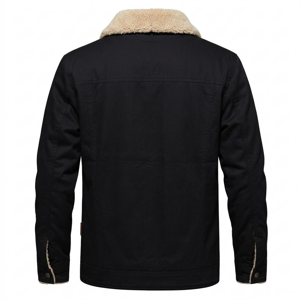 Mens Outlet House - Senav | Sherpa-Lined Button-Up Jacket Men