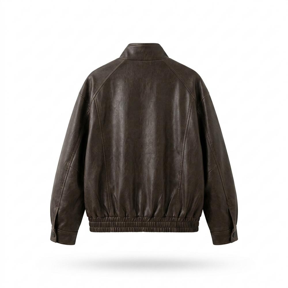 Mens Outlet House - Eefin | Zip-Up Collared Leather Jacket Women