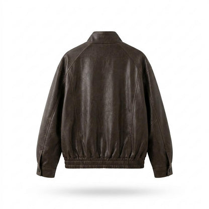 Mens Outlet House - Eefin | Zip-Up Collared Leather Jacket Women