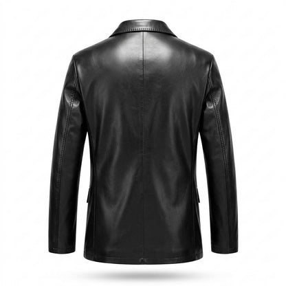 Mens Outlet House - Ritor | Faux-Leather Blazer-Style Leather Jacket Men