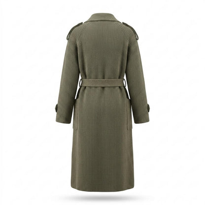 Mens Outlet House - Rasan | Rib-Knit Double-Breasted Coat Women