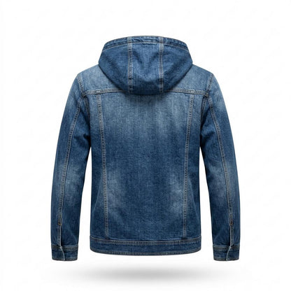 Mens Outlet House - Nital | Hooded Buttoned Denim Jacket Men