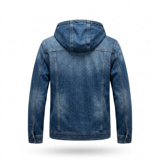 Mens Outlet House - Nital | Hooded Buttoned Denim Jacket Men