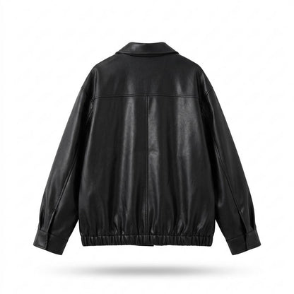 Mens Outlet House - Yolor | Oversized Faux Leather Jacket Unisex