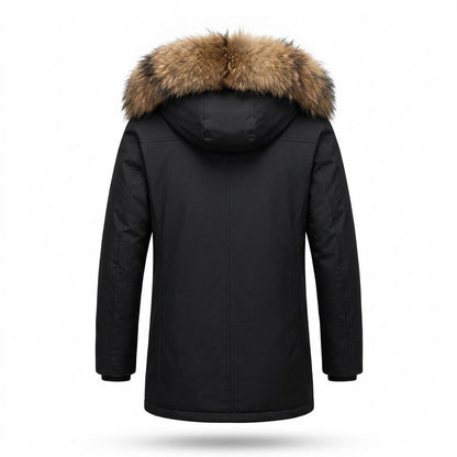 Mens Outlet House - Allor | Fur-Lined Hooded Coat Men