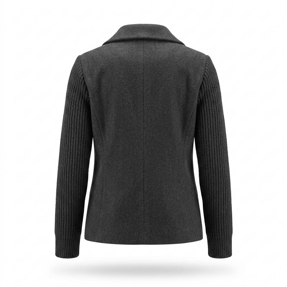 Mens Outlet House - Kavan | Double-Breasted Knit-Sleeve Coat Women