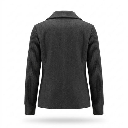 Mens Outlet House - Kavan | Double-Breasted Knit-Sleeve Coat Women