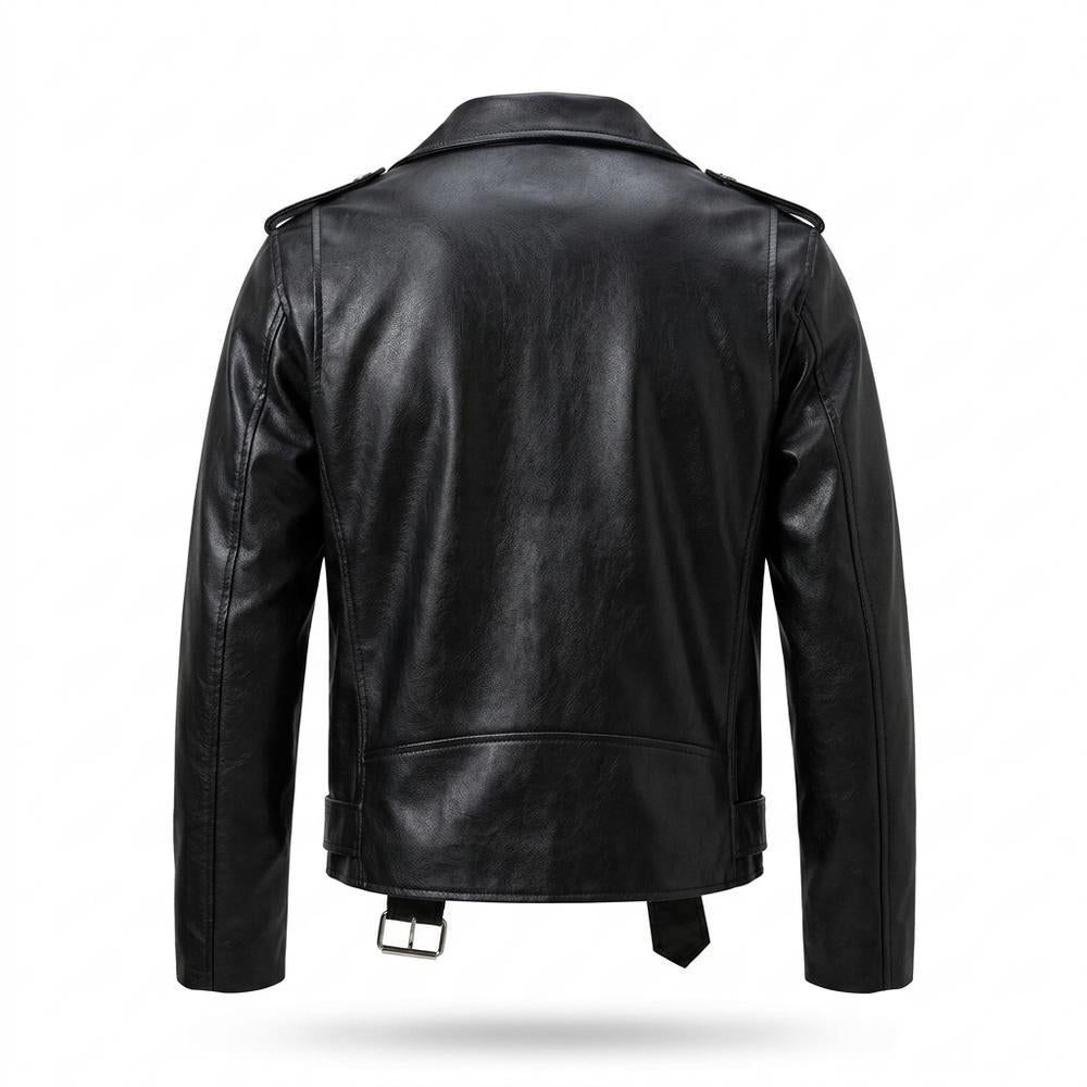 Mens Outlet House - Lasol | Asymmetrical Belted Leather Jacket Unisex
