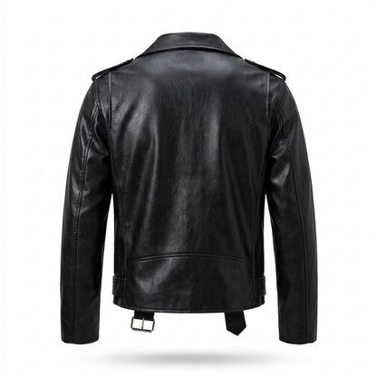 Mens Outlet House - Lasol | Asymmetrical Belted Leather Jacket Unisex