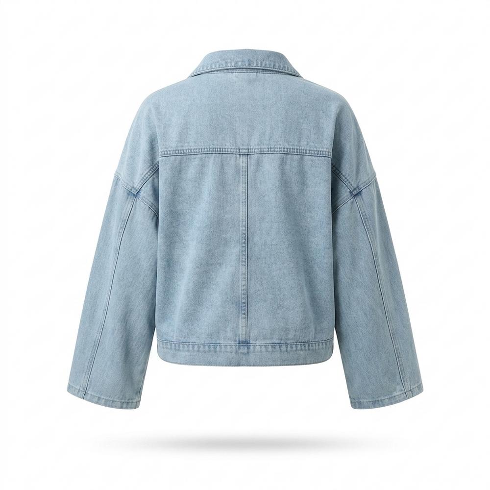 Mens Outlet House - Tirev | Cropped Paneled Denim Jacket Women
