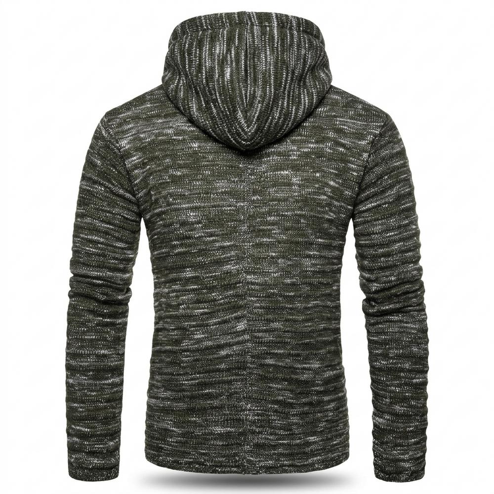 Mens Outlet House - Masel | Marled Zip-Up Knit Cardigan Men