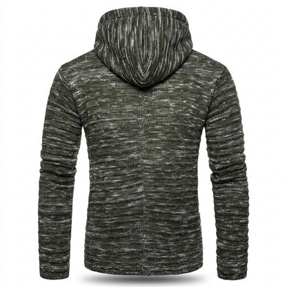 Mens Outlet House - Masel | Marled Zip-Up Knit Cardigan Men