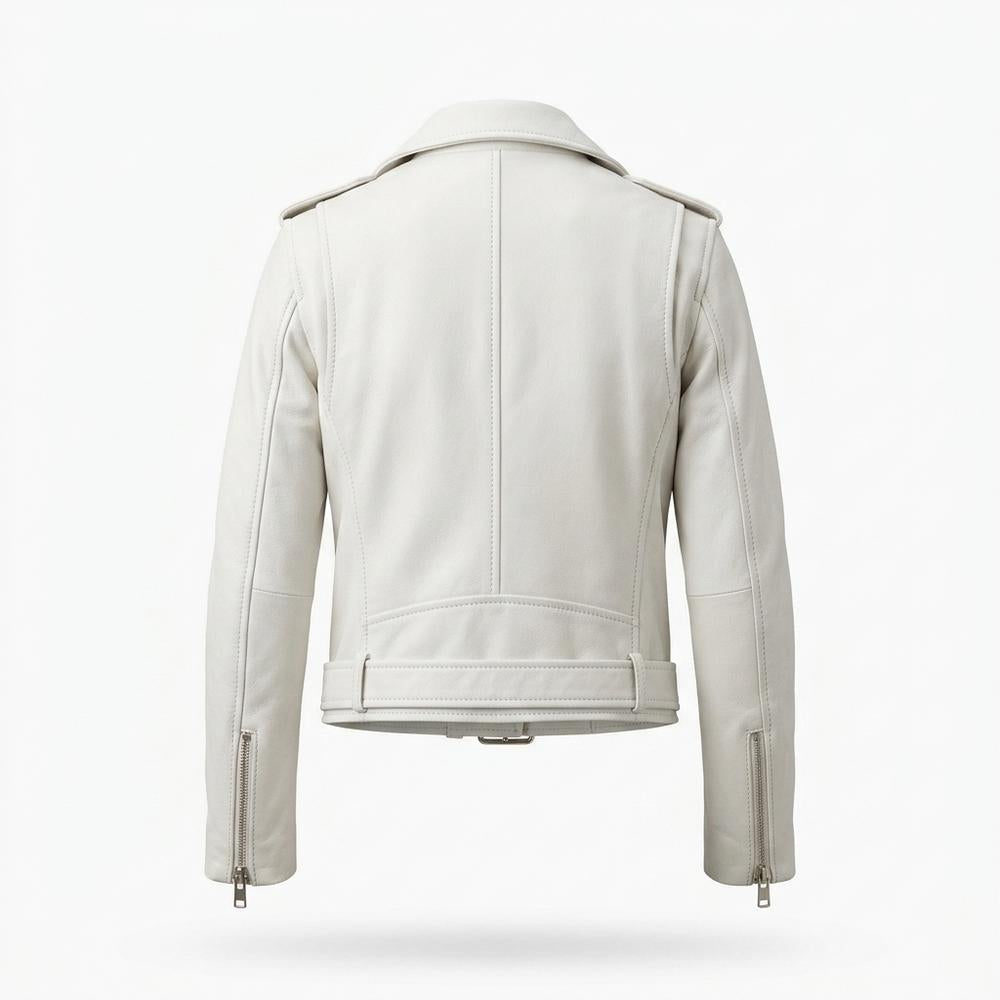 Mens Outlet House - Mehen | Asymmetrical Zip Belted Hem Leather Jacket Women
