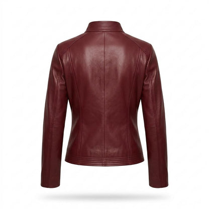 Mens Outlet House - Cizol | Fitted Stand-Collar Leather Jacket Women