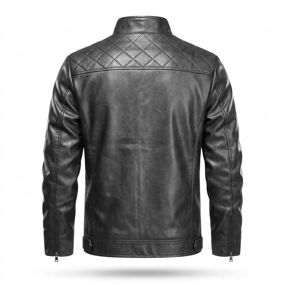 Mens Outlet House - Mamir | Quilted Lined Leather Jacket Men