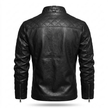Mens Outlet House - Nelar | Quilted Lined Leather Jacket Men