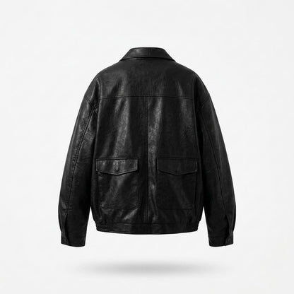 Mens Outlet House - Dasol | Zip-Up Lined Leather Jacket Unisex