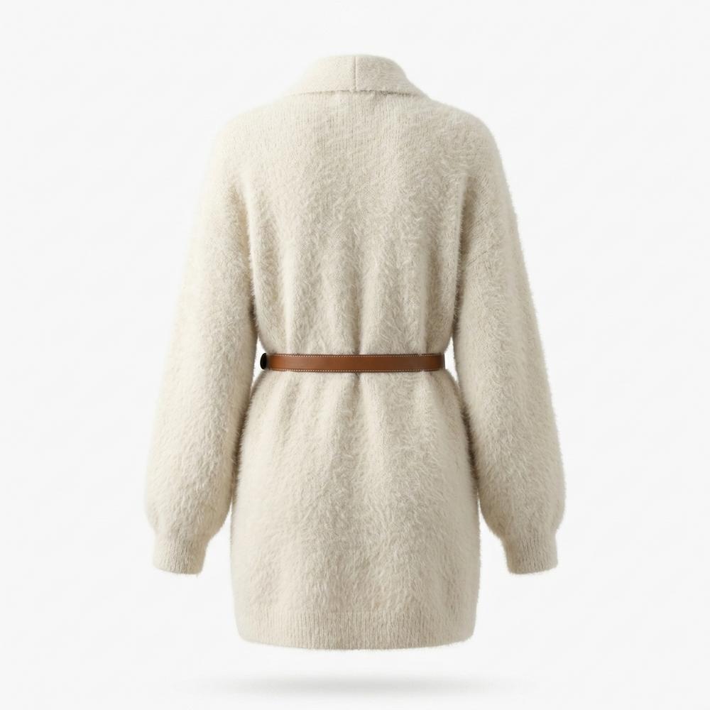 Mens Outlet House - Vinar | Fluffy Belted Knit Cardigan Women