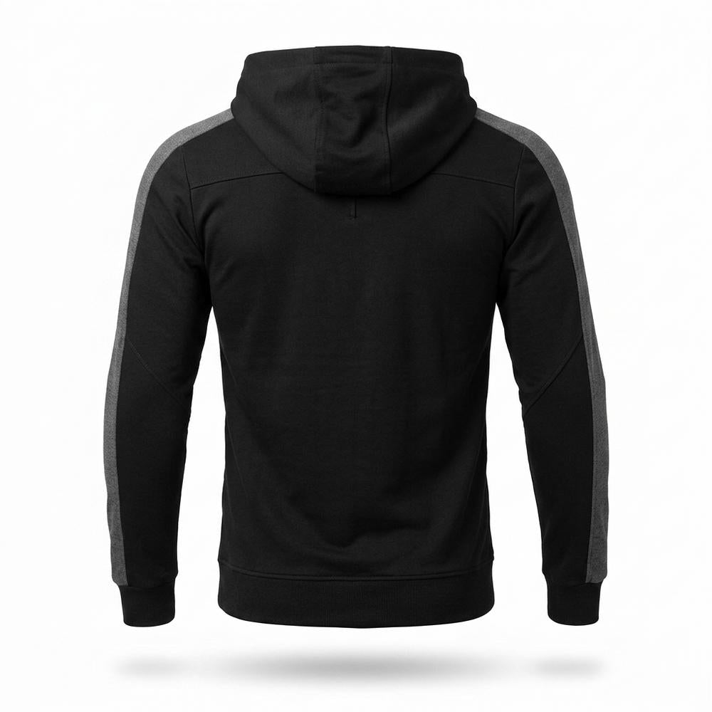 Mens Outlet House - Yodan | Asymmetrical-Zip Slim-Fit Hoodie Men