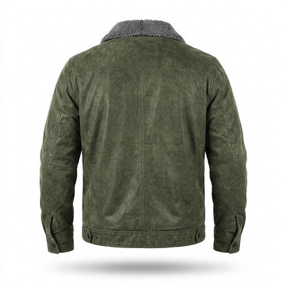 Mens Outlet House - Lelin | Sherpa-Lined Suede-Effect Jacket Men