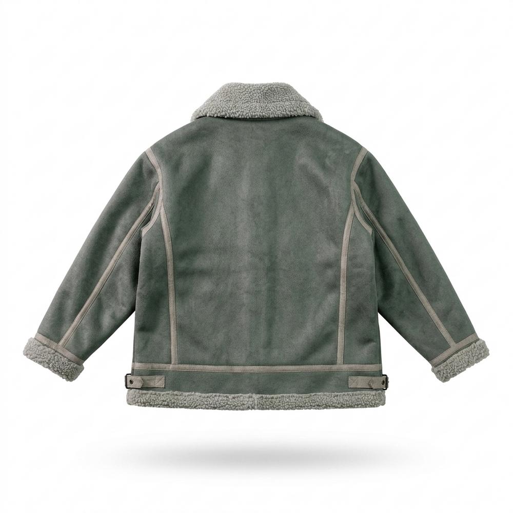 Mens Outlet House - Saran | Shearling-Lined Suede-Effect Jacket Unisex