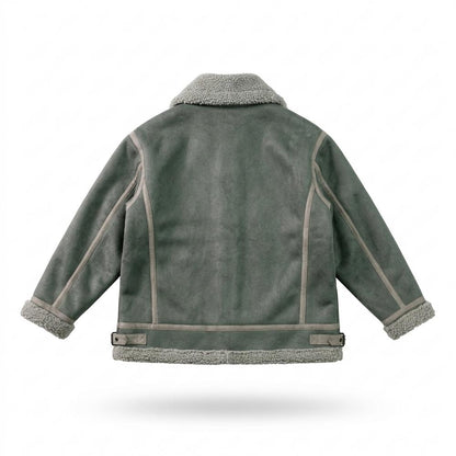 Mens Outlet House - Saran | Shearling-Lined Suede-Effect Jacket Unisex