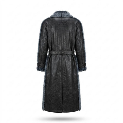 Mens Outlet House - Salar | Fur-Trimmed Belted Coat Men