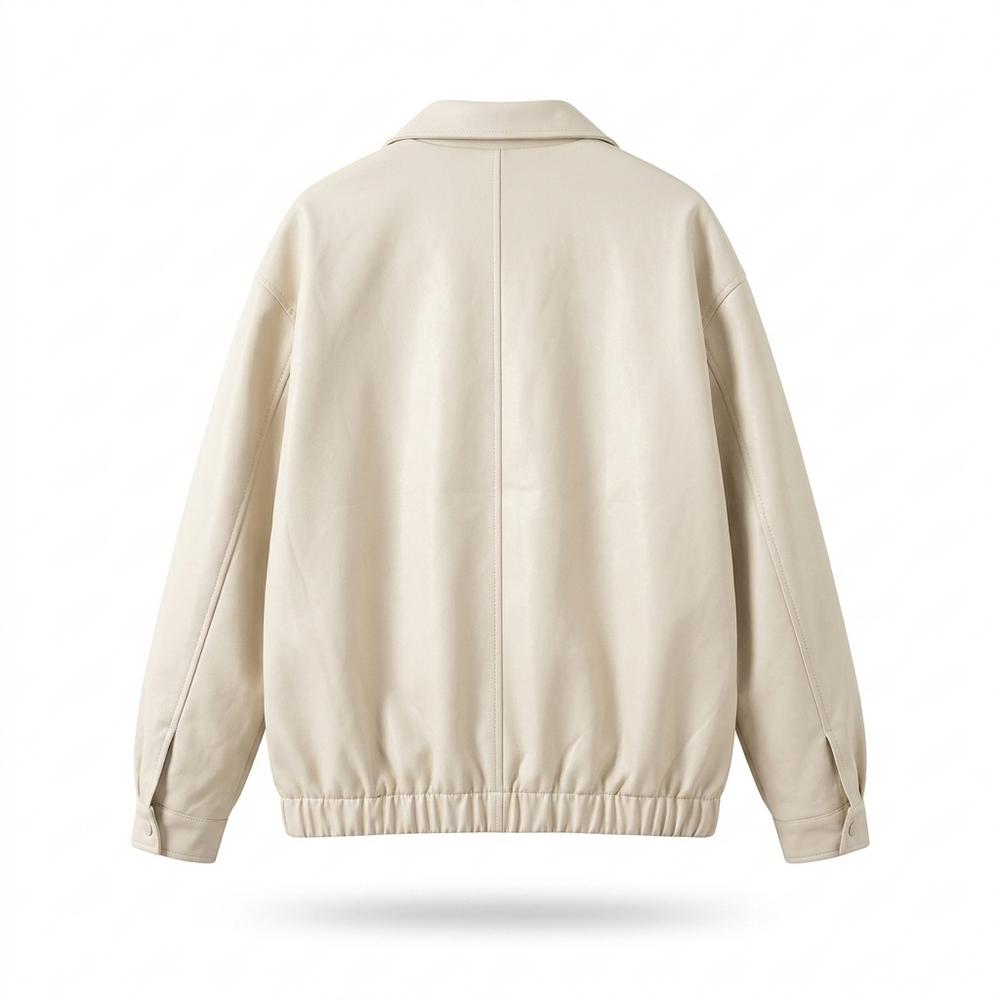 Mens Outlet House - Tiron | Zip-Up Relaxed-Fit Leather Jacket Men