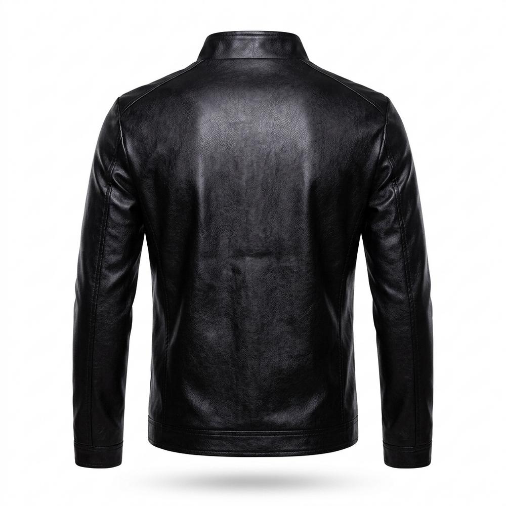 Mens Outlet House - Darel | Zip-Up Fitted Leather Jacket Men