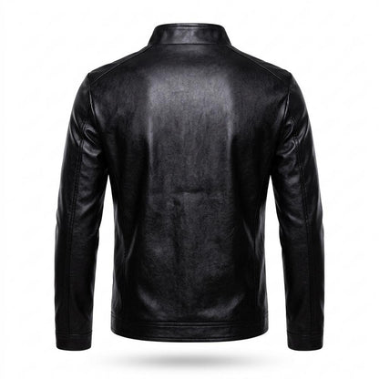Mens Outlet House - Darel | Zip-Up Fitted Leather Jacket Men