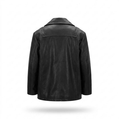 Mens Outlet House - Arlin | Multi-Pocket Buckled Leather Jacket Men