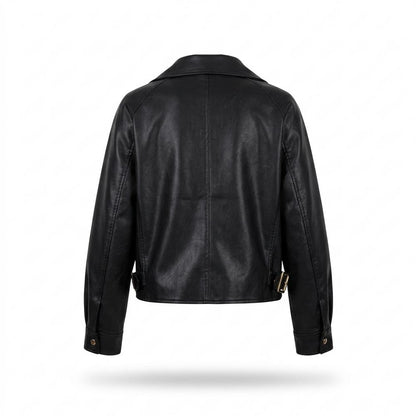 Mens Outlet House - Vibar | Cropped Relaxed-Fit Leather Jacket Women